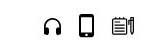 Iconos multimedia Formatos disponible: tablet, bloc, auriculares, android